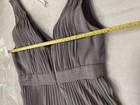 Donna Morgan Women's Fit & Flare Dress Pleated Silver Gray Size 4 — photo 5