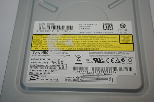 NEW Sony NEC Optiarc AD-7170S CD DVD Disc Drive | Vintage Retro Tech - 第 3/5 張圖片