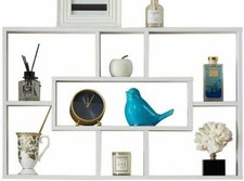 Stylish Space Saving Floating Wall Shelves Bookshelf Storage Unit Display Shelf 