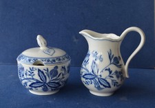 Milchkännchen & Zuckerdose mit Deckel SMCS Tirschenreuth Chinablau Zwiebelmuster