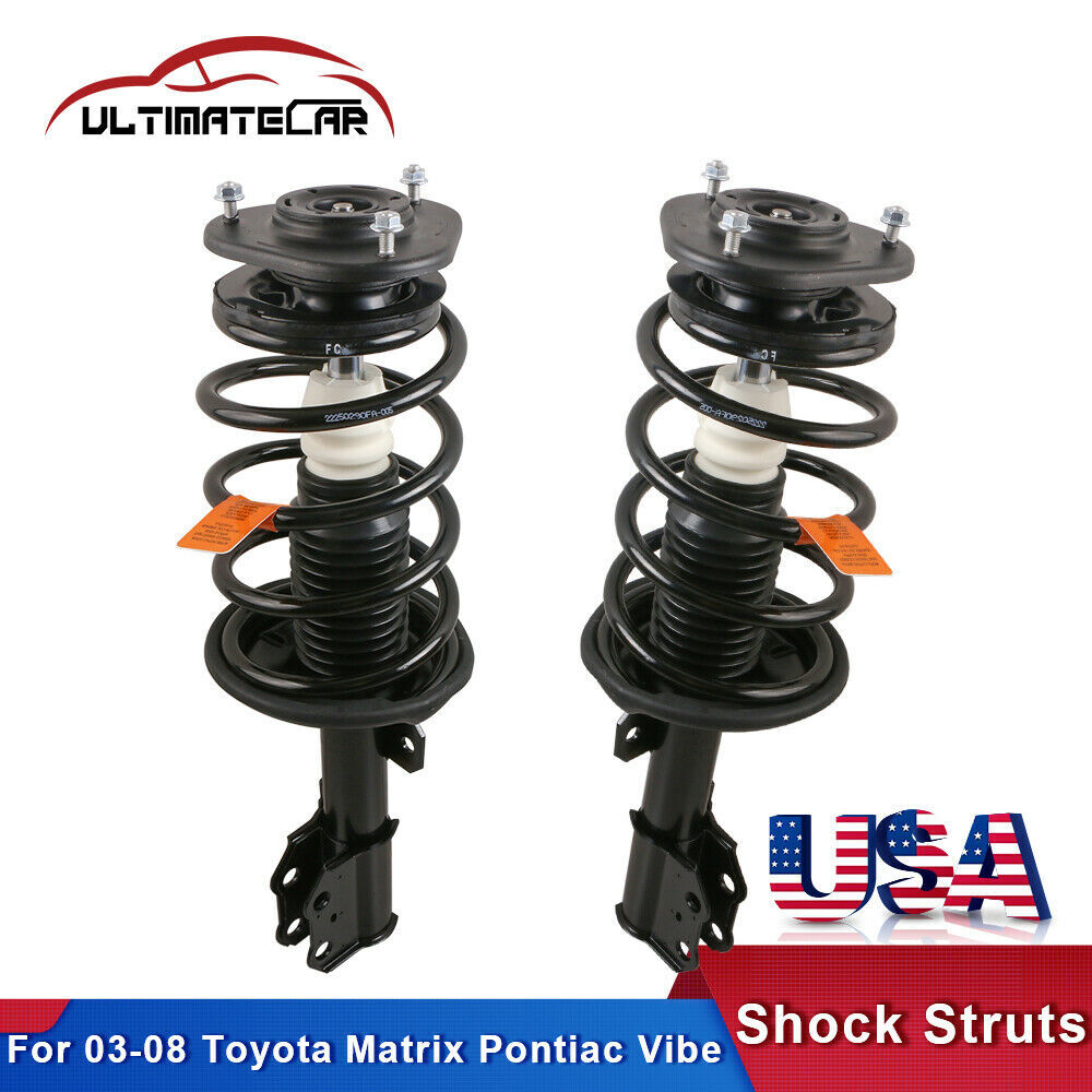 Set 2 Front Complete Struts Shocks For 2003-2008 Toyota