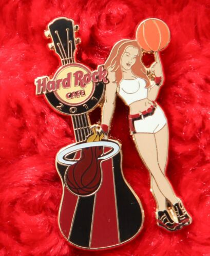 Hard Rock Cafe Pin miami heat NBA CHEER GIRL basketball hat lapel