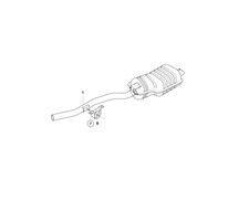 BMW Genuine Rear Silencer Exhaust Replacement Spare Fits E46 18312246935