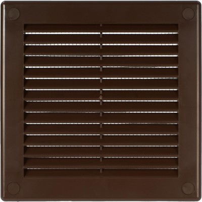 4.5'' X 4.5'' Inch Brown Soffit Vent Cover Flat Square Air Vent Louver Grille Co