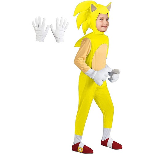 Kids Sonic The Hedgehog Yellow Cosplay Costume Boys Jumpsuit Book Week Outfits - Bild 3 von 9