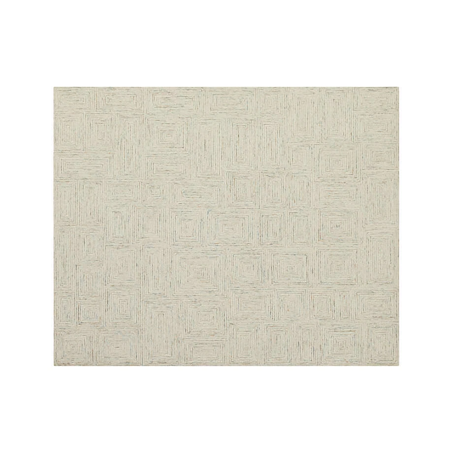 Presley Neutral Heathered 5X8 6X9 8X10 9X12 Hand made wool wool area rug carpet - Image 2 of 4