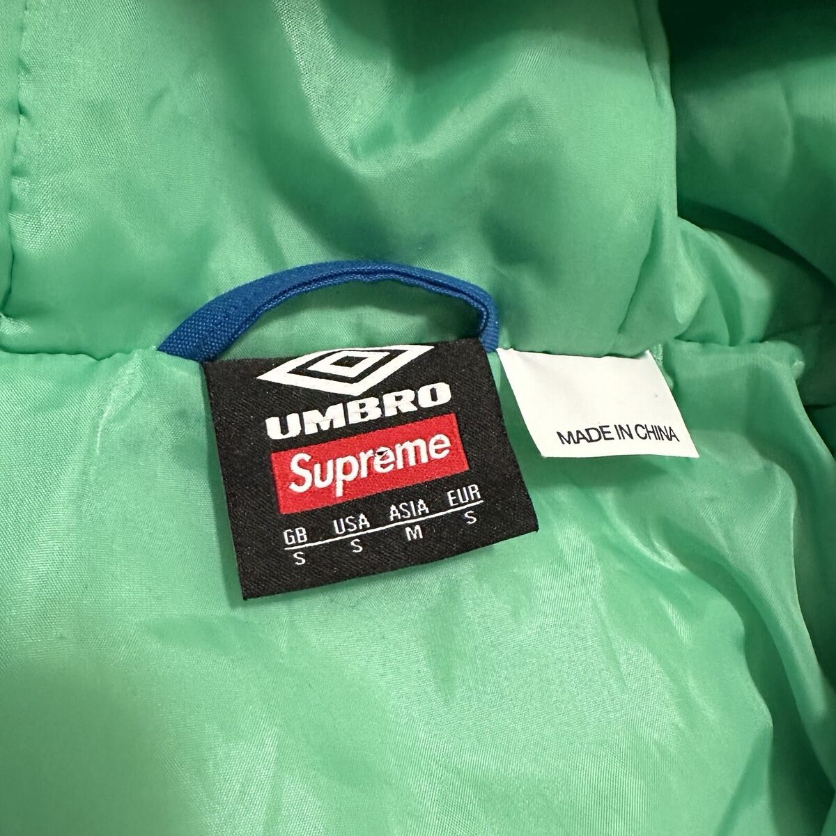 Supreme Umbro Hooded Anorak Jacket Coat Blue Green Size Supreme Umbro Hooded Anorak Jacket Coat Blue Green Size