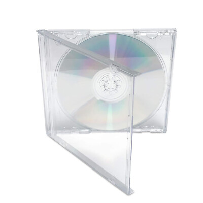 1x Standard CD Jewel Case Single 1-Disc Case with Tray 10.4mm Clear Protectors