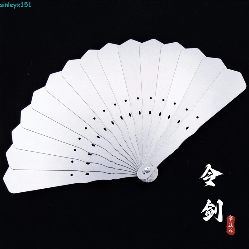 Tactical Titanium Alloy Folding Fan Portable Martial Art Kung Fu Tai Chi Fan Toy - Image 4 of 4
