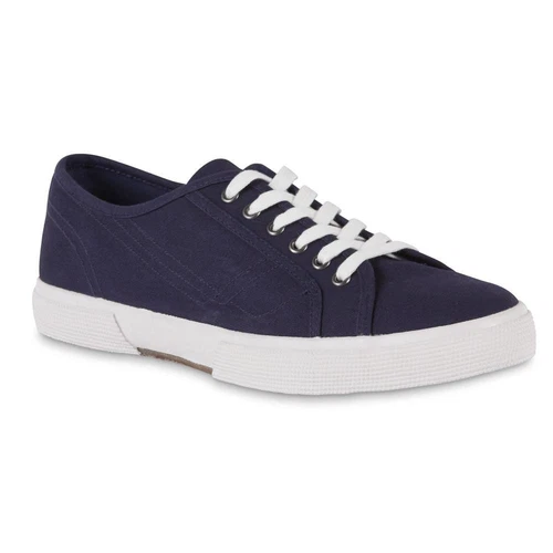 Route 66 Men's Navy Blue Salinger Canvas Sneakers Oxford Shoes #20298 
