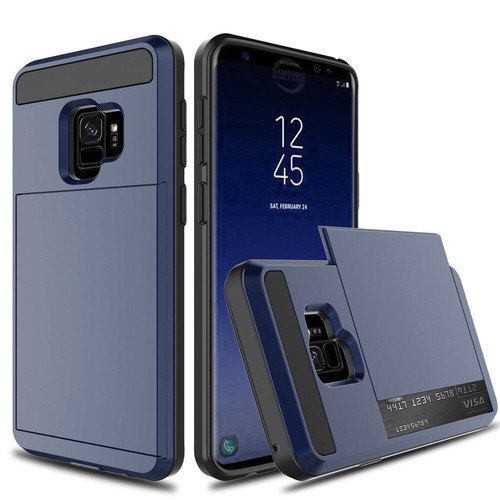 For Samsung Phone Case Slide Card Slot Wallet Heavy Duty Shockproof Armor Cover - Picture 14 of 22