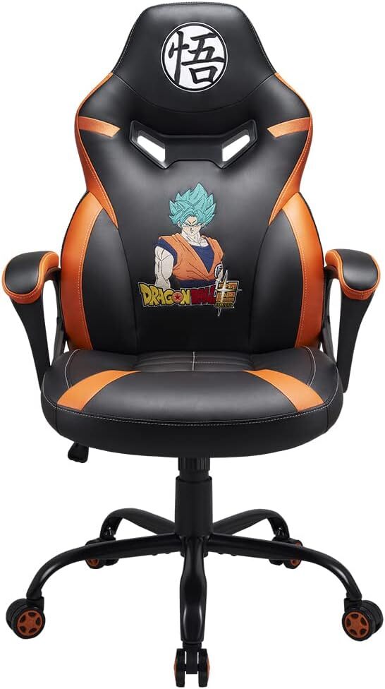 Subsonic DBZ - Dragon Ball Z - Silla de jugador junior - Silla de oficina para juegos negra -