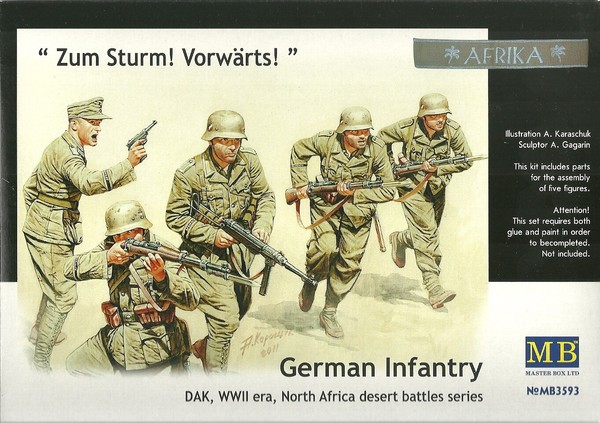Master Box 3593 Zum Sturm - German Infantry Dak Wwii Era North Africa - 1:35-image