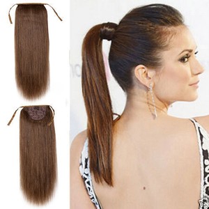 16 26 Long Straight Clip In High Ponytail 100 Real Human Hair