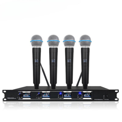 SY804 4 Channel UHF Video Recording Wireless Conference Microphone Handheld