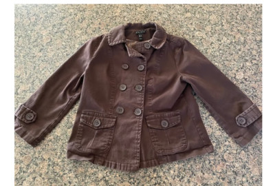 Women's F.A.N.G. jacket size Small brown buttons