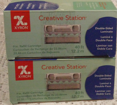 (2) NIB XYRON CREATIVE STATION 9" REFILL CARTRIDGES LAMINATE 40 FT. DOUBLE SIDED - Picture 3 of 10