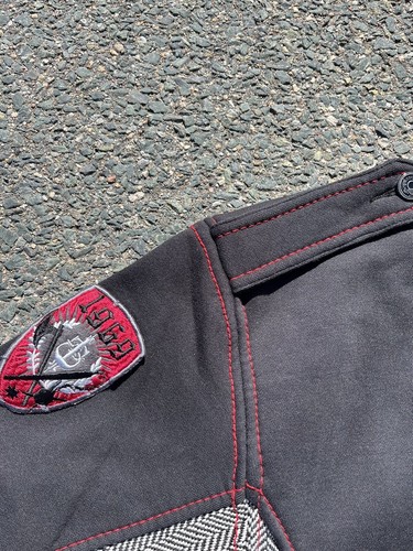 Vintage COOGI Y2K Embellished Full Zip Track Jacket Mens Size 3XL Black Red - Picture 7 of 10