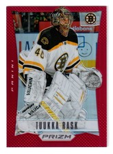 JERSEY NUMBER 12-13 Panini Prizm Red #4 Tuukka Rask 40/50
