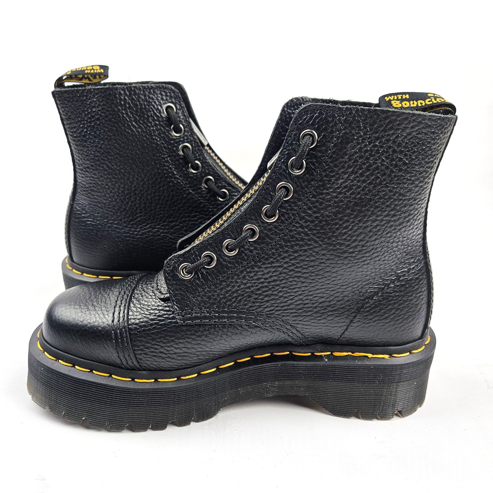 Dr. Martens Sinclair Platform Boots Black Milled Nappa Leather • Women’s 8 NIB image 6