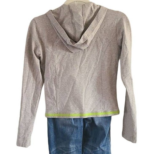 Nike Boys Full-Zip Hoodie Jacket - Size Small (4/6) Gray w/ Neon Trim - Picture 4 of 5