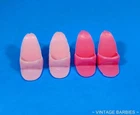 (2) Pair Vintage Superstar Barbie Doll Pink OT Heels Shoes Philippines ~ 1970's