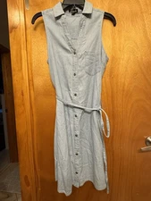 NWT J for Justify 100% Cotton Lightweight Blue Dress