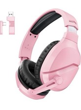 Wireless Gaming Headset with Noise Canceling Microphone for PS5, PC, PS4, Pink