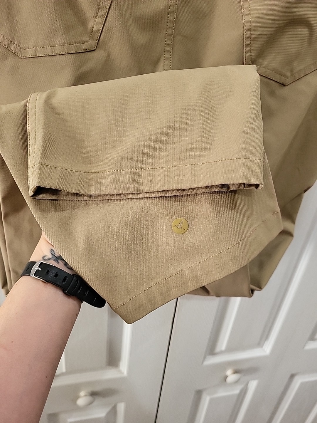 Bird dogs Pants Men 34x34 (Fit 36x31) Beige Khaki Performance Polyester Stretch