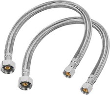 16" Faucet Supply Line, 3/8 inch Comp x 1/2 inch FIP Faucet Connector, Braided