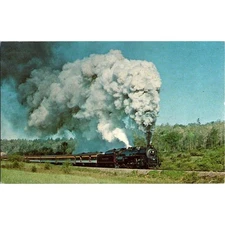 Vintage Train Postcard Reading 2102 Locomotive North Caldwell West Virginia