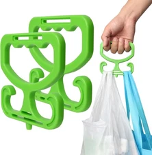 2 Pack Grocery Bag Carrier Holder Heavy Duty Grip Holds 80lbs Shopping Bags B...