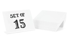 Set of 15 Mini Whiteboard, Small Dry Erase Food Signs 3 x 4 inches - Desktop