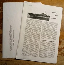 Modell-Technik Bauplan 172 Schnellboot Wolf Bauplan 1:50  Gebraucht