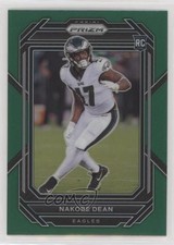 2022 Panini Prizm Rookies Green Prizm Nakobe Dean #399 10c9