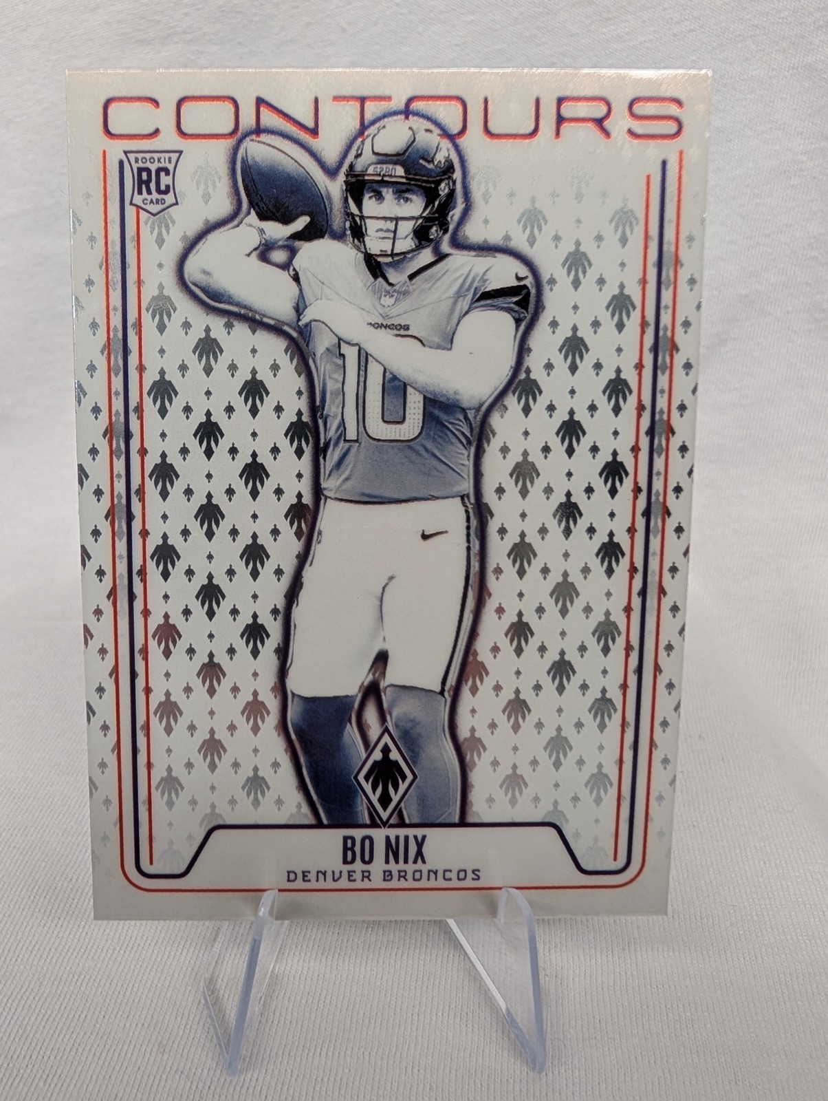 2024 Panini Phoenix - Bo Nix - Contours #CON-BNX (RC) - Denver Broncos