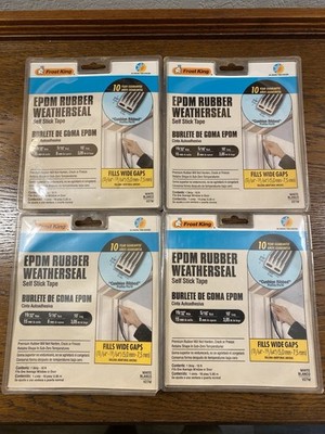 Frost King V27W EPDM Rubber WEATHERSEAL Self Stick Tape 9/16''W 5/16''T 10' L Each
