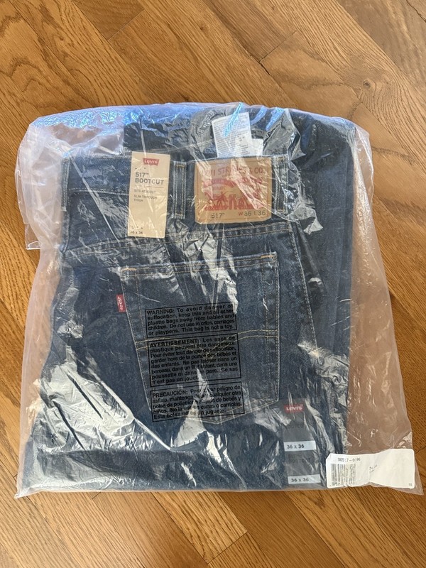 Levi's Mens 517 Bootcut Jeans Sits At Waist Slim Through Thigh Blue Size 36 X 36