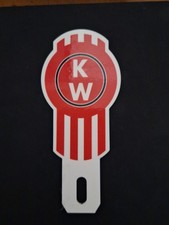 Kenworth Truck Porcelain Enamel License Plate Topper