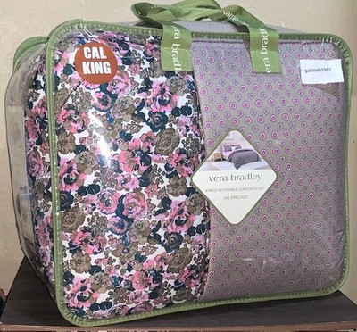 Vera Bradley CALIFORNIA CAL KING Floral 8pc Set Comforter, Shams, Sheets &Pillow