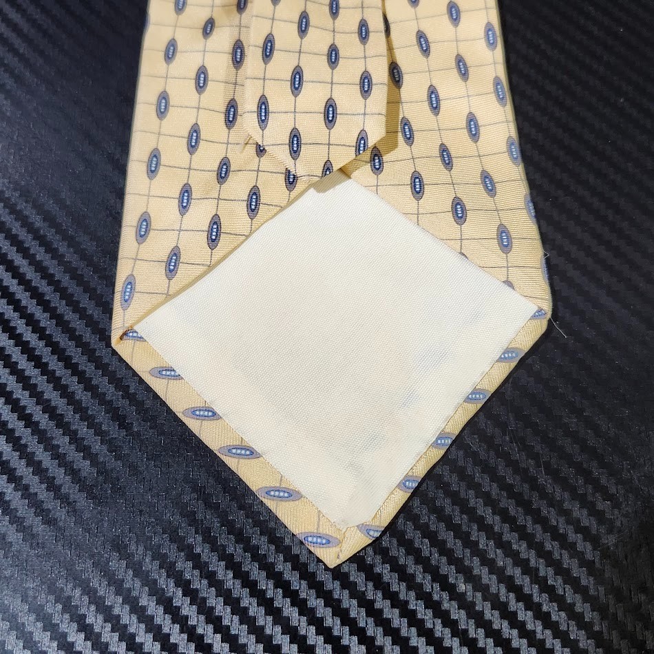 Croft & Barrow Private Stock Biege Geometric Patterned 100% Silk Tie Made in USA image 5