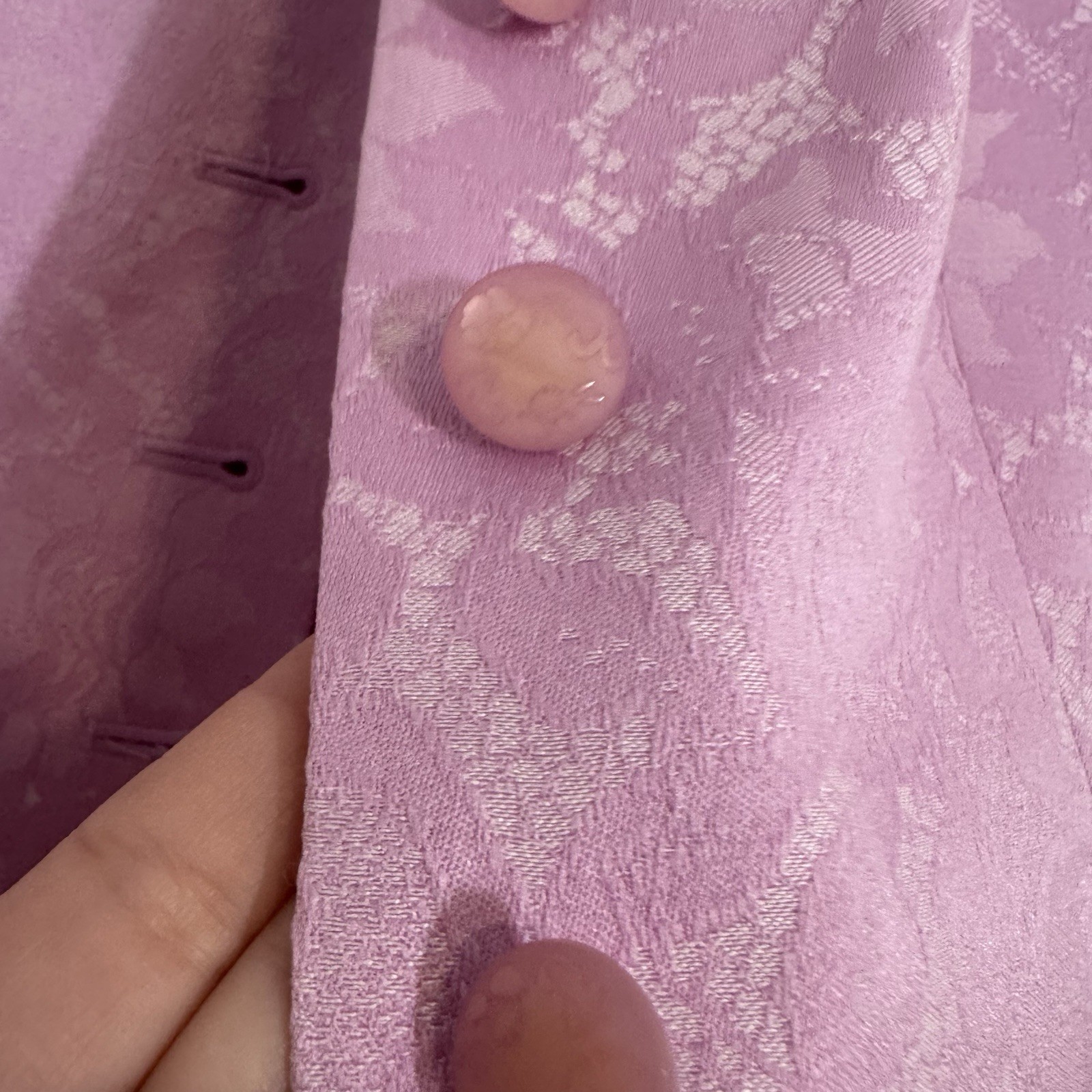 Vintage Le Suit Women's Pink Floral Blazer Pencil Skirt Suit Set 8 Petite Granny