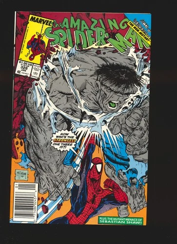 Amazing Spider-Man # 328 Newsstand - Classic McFarlane Hulk cover NM- Cond