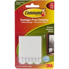3 Pack - Command Medium Picture Hanging Strips-White 3 Sets/Pkg - 17201 5.64 per strip