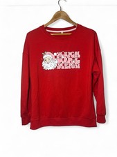 Sleigh Girl Sleigh Red Christmas Pullover Sweatshirt Size L Funny Retro Holiday