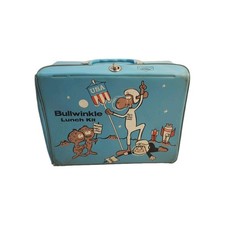 Thermos ROCKY BULLWINKLE SPACE PEACE CORPS Vinyl Lunch Kit Box 1963 Peabody