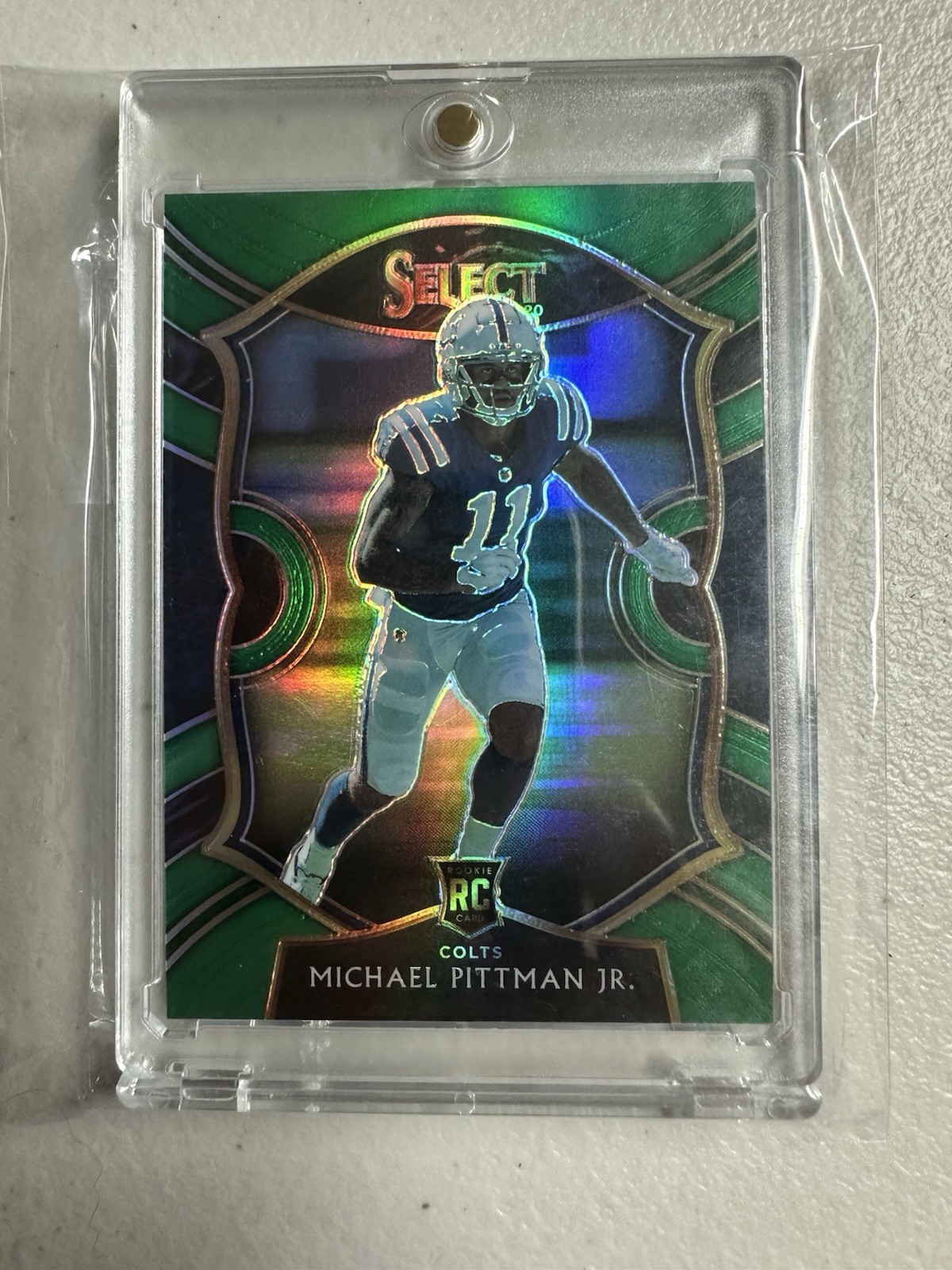 2020 Panini Select Michael Pittman Jr. Rookie #62 Green Prizm 2/5. SUPER RARE