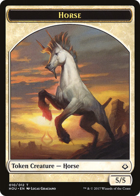 Horse Token #10 (Damaged) Hour of Devastation HOU Magic MTG