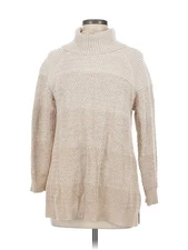 H By Halston Women Brown Turtleneck Sweater M