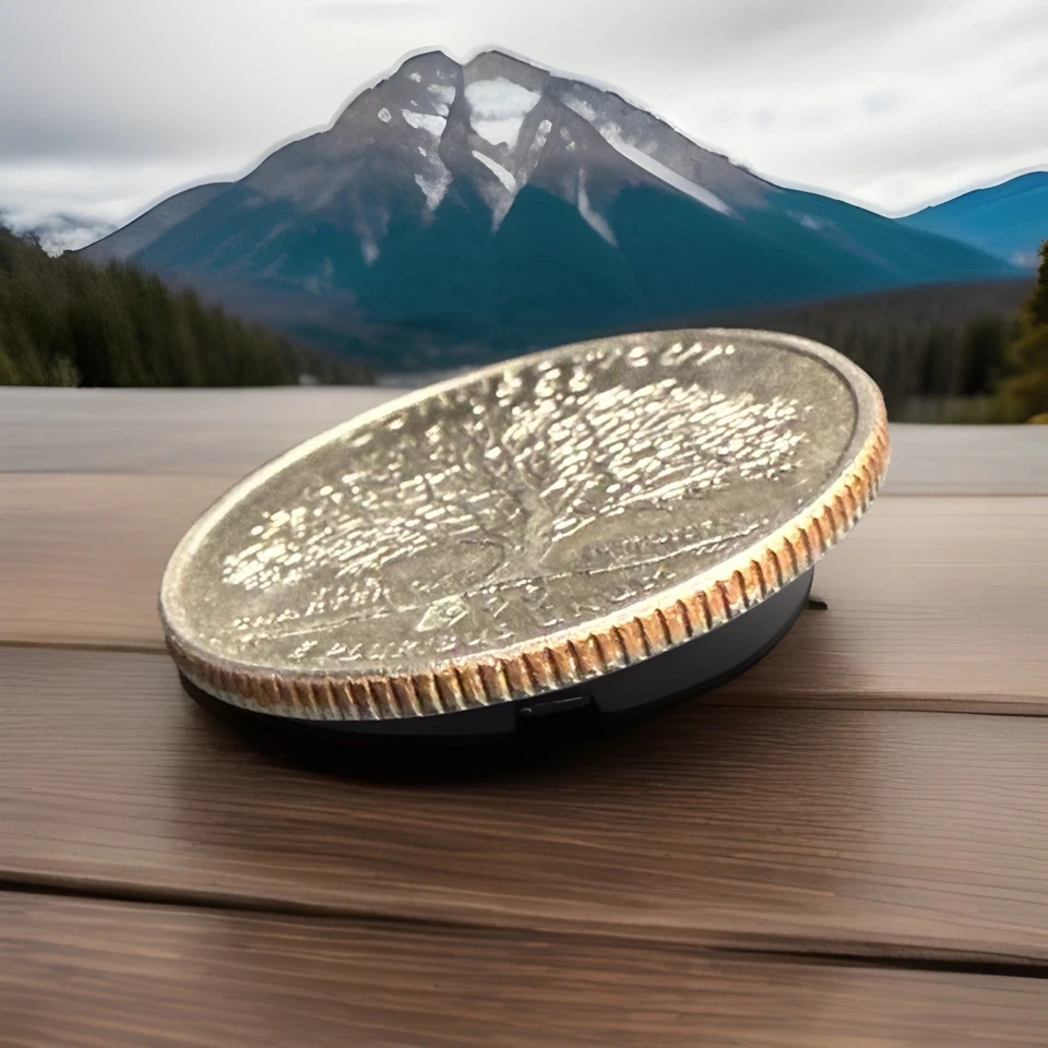 1999 Connecticut Quarter Mint, Errors . DDR , Rock Print Oak, Near UC. - Image 3 of 4